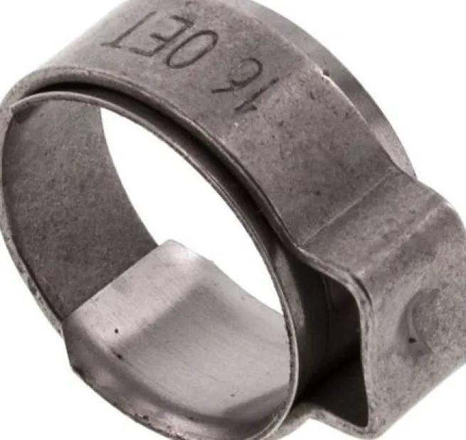 1-Ohr-Schlauchschelle 13,1 - 15,3mm, Edelstahl