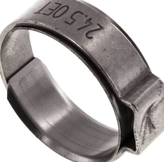 1-Ohr-Schlauchschelle 21 - 23,8mm, Edelstahl