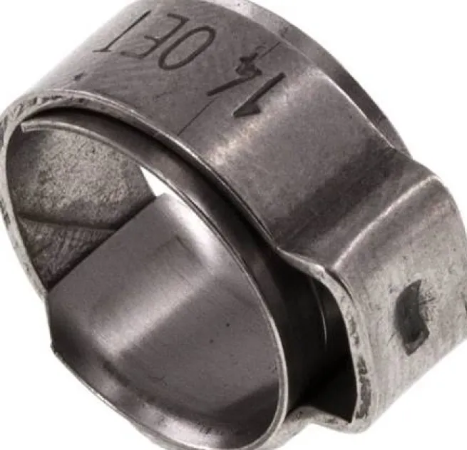 1-Ohr-Schlauchschelle 11,3 - 13,3mm, Edelstahl