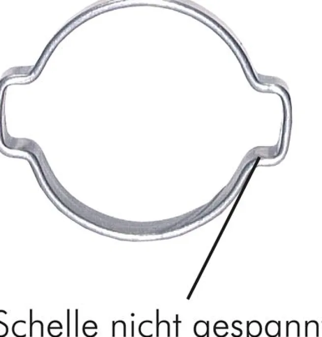 2-Ohr-Schlauchschelle 12,5 - 15mm, 1.4307 (W4)