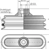 Ovalbalgsauger, 25 x 8mm, Hub 6,0mm, Silikon (60A, transparent)