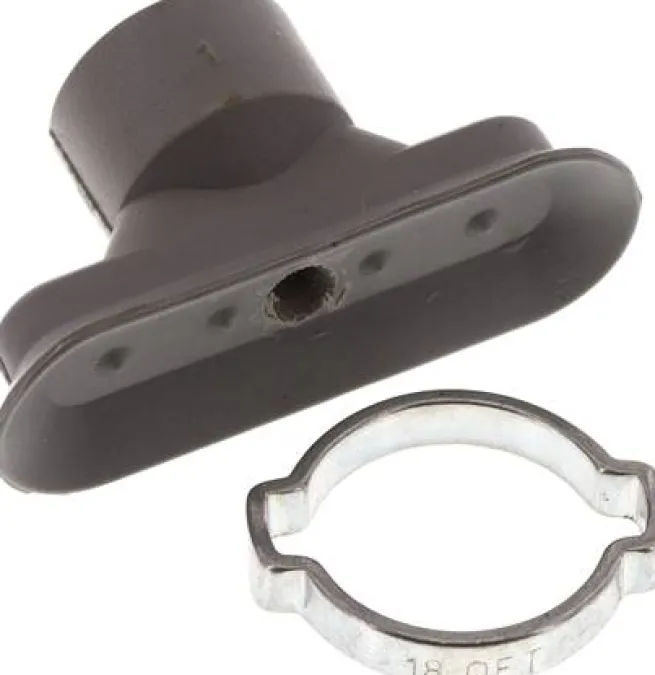 Ovalsauger, 45 x 15mm, Hub 3mm, NBR (60A, grau)