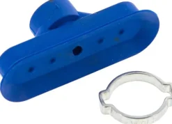 Ovalsauger, 60 x 20mm, Hub 3mm, Polyurethan (65A, blau)