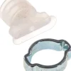 Ovalsauger, 15 x 5mm, Hub 1mm, Silikon (60A, transparent)