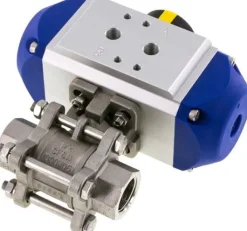 Pneumat. Edelstahl-Kugelhahn, G 1/2", Feder-schließend