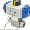 Pneumat. Hochdruck-Kugelhahn, Edelstahl, Feder-schließend, G 3/4"