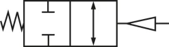 Pneumat. Hochdruck-Kugelhahn, Edelstahl, Feder-schließend, G 3/4"