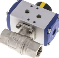 Pneumat. Messing-Kugelhahn, G 1/2", doppeltwirkend