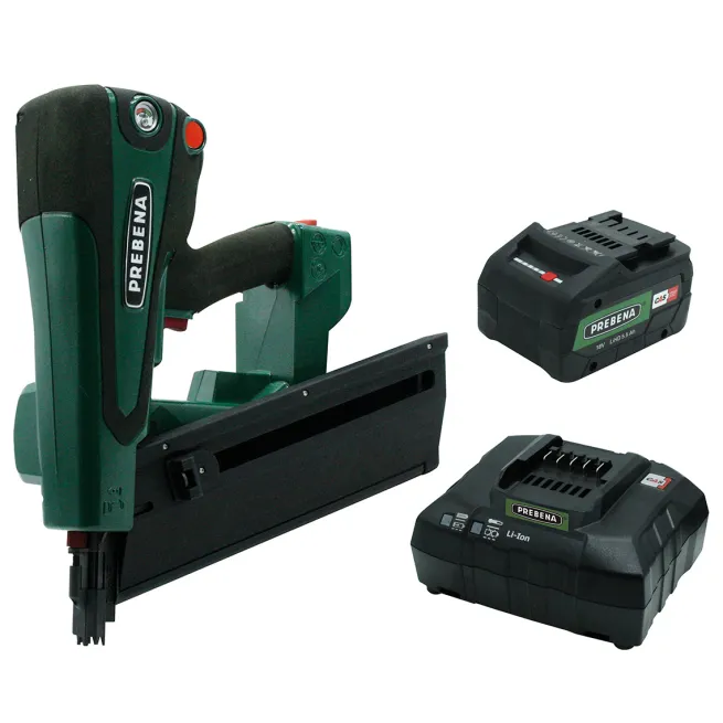 PREBENA Akku-Druckluftnagler mit Akku und Akku Station PKT-8-RKP100-SET4