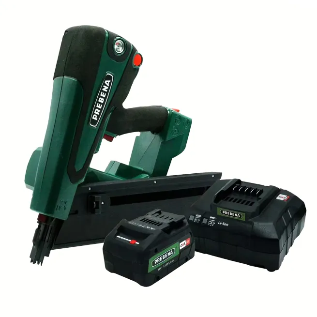 PREBENA Akku-Druckluftnagler mit Akku und Akku Station PKT-8-PR100-SET4