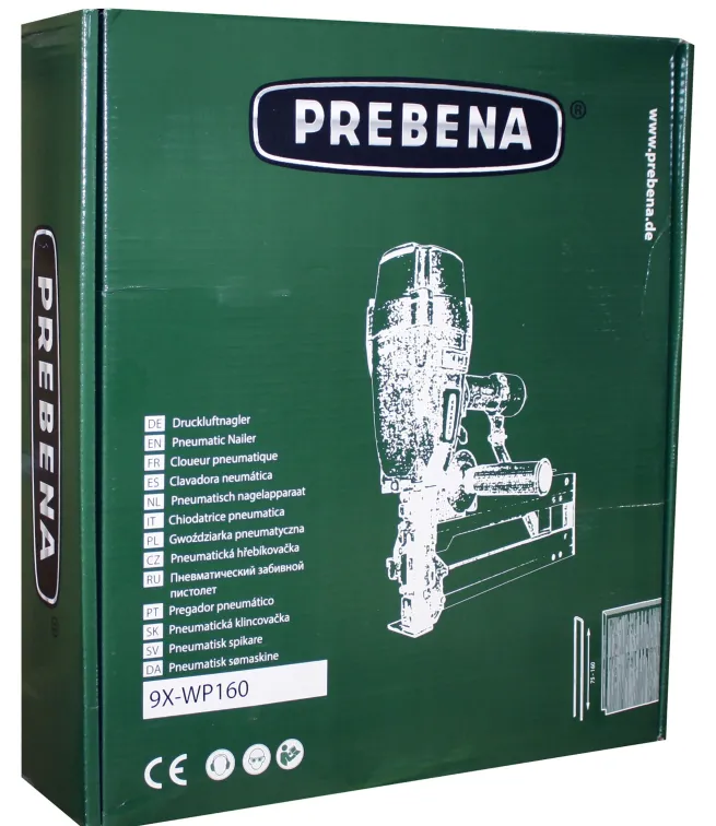 Prebena Druckluftnagler 9X-WP160 für Heftklammern/Breitrückenklammern WP 75-160 mm