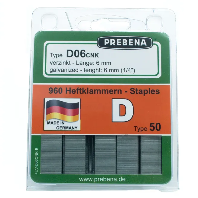 Prebena Heftklammern im Blister D06CNK-B