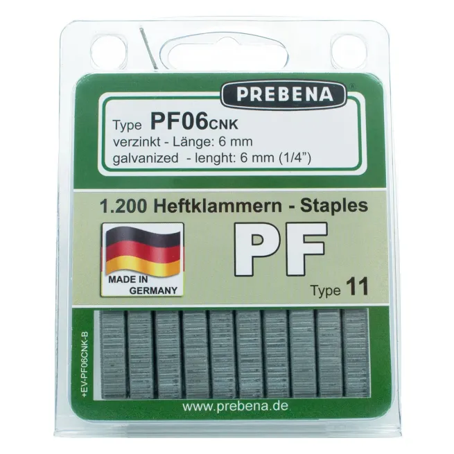Prebena Heftklammern im Blister PF06CNK-B verzinkt