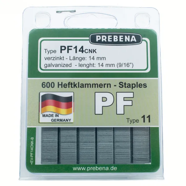 Prebena Heftklammern im Blister PF14CNK-B verzinkt