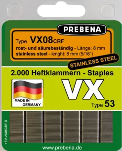 Prebena Heftklammern im Blister VX08CRF-B