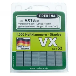 Prebena Heftklammern im Blister VX18CST-B verzinkter Stahl