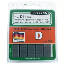 Prebena Heftklammern im Blister D14DNK-B verzinkt mit D-Spitze