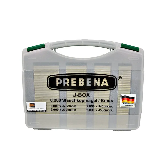 Prebena Stauchkopfnägel J-Box im Koffer