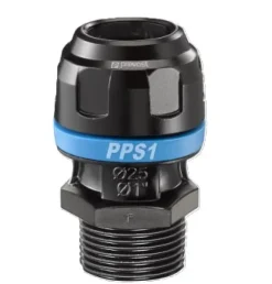 PREVOST-GERADE MUFFE MIT AUSSENGEWINDE für Rohr mit außen-Ø = 16 AG BSPT = R 1/2 AG NPT =
