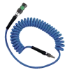 Prevost Polyurethan Spiralschläuche Blau 5 x 8 mm - 4 m mit Sicherheits-Schnellkupplung ESI 07