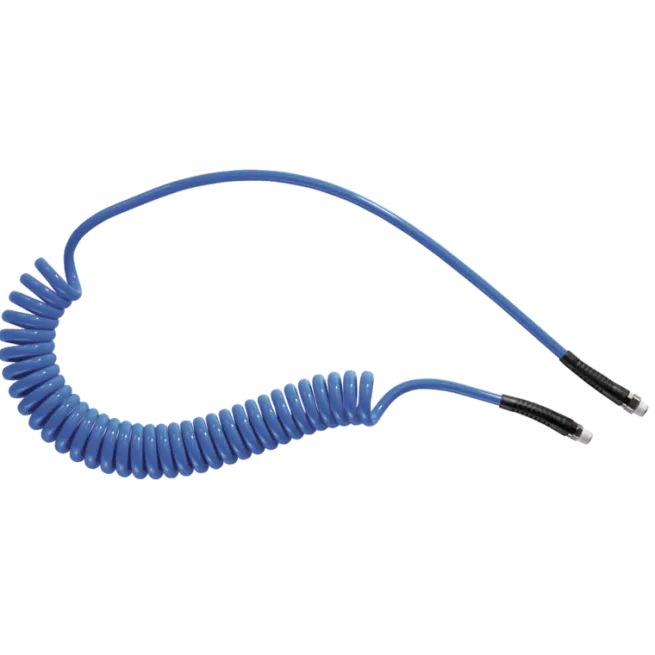 Prevost Polyurethan Spiralschläuche 8 x 12 mm - 8 m mit festem Gewindeanschluss und drehbarem Gewindeanschlu