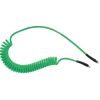 Prevost Polyurethan Spiralschläuche 6,5 x 10 mm - 6 m mit festem Gewindeanschluss und drehbarem Gewindeansch, Grün