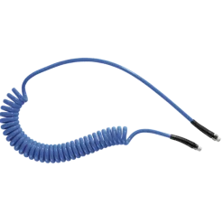Prevost Polyurethan Spiralschläuche 6,5 x 10 mm - 10 m mit festem Gewindeanschluss und drehbarem Gewindeansc