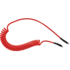 Prevost Polyurethan Spiralschläuche 6,5 x 10 mm - 6 m mit festem Gewindeanschluss und drehbarem Gewindeansch, Rot