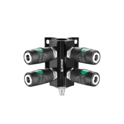 PREVOST-ROHRLEITUNGSDOSE mit Innengewinde - Kupplungund Ablass - European Profile - Durchgang 7,4 mm
