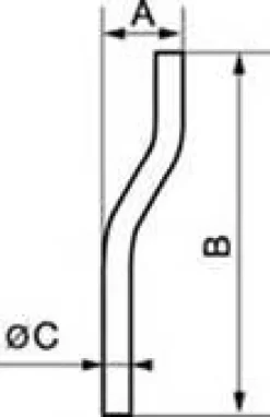 PREVOST-WANDFÜHRUNG GEBOGEN Rohraußen-Ø = 20 Länge = 1 Meter