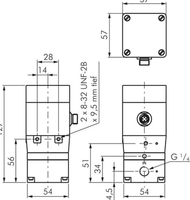 Proportionaldruckregler G 1/4",0 - 10 bar,4 - 20 mA, Standard