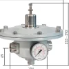 Präzisions-Druckminderer G 1", 5 - 45 mbar für CO2