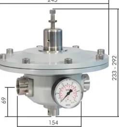 Präzisions-Druckminderer G 1", 5 - 45 mbar für CO2