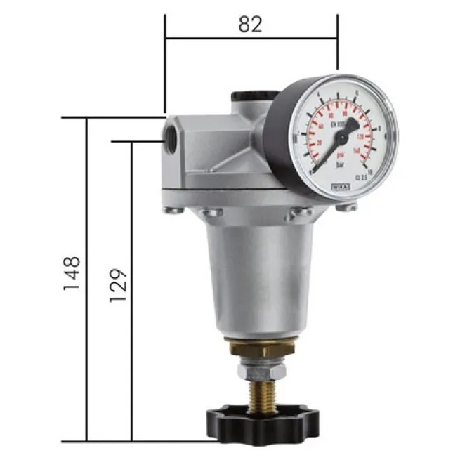 Präzisionsdruckregler G 1/4", 0 - 1 bar Standard 3