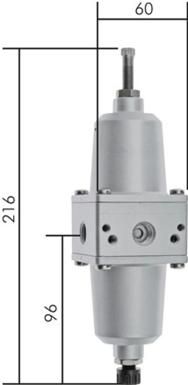 Präzisions-Filterregler G 1/4", 0,1 - 2 bar