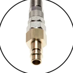PUR-Spiralschlauch 10 x 6,5mm m. Kupplung, 3,0mtr. Arbeitslänge, NW 7,2