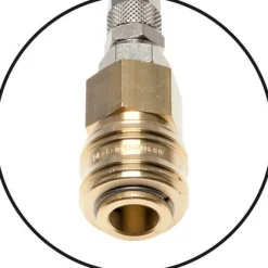 PUR-Spiralschlauch 6 x 4mm m. Kupplung, 3,0mtr. Arbeitslänge, NW 7,2