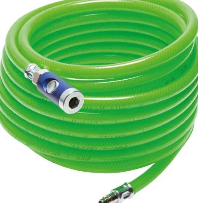 PVC-Gewebeschlauch 6x12mm, 20mtr. mit Kupplung & Stecker