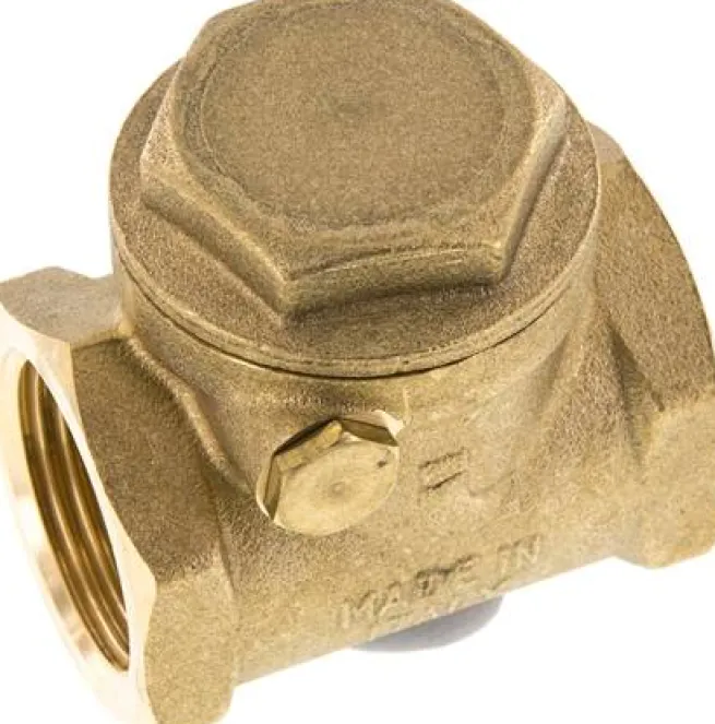 Rückschlagklappe G 1", PN 12, Messing, metallisch dichtend