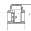 Rückschlagklappe G 1-1/4", PN 10, Messing, weich dichtend