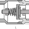 Rückschlagventil, G 1/4", PN 10, Messing vernickelt, Dichtung FKM