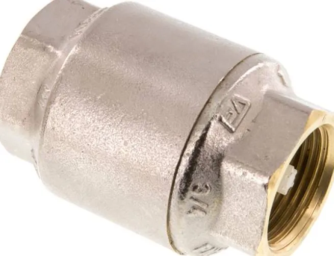 Rückschlagventil, G 3/4", PN 20, Messing vernickelt