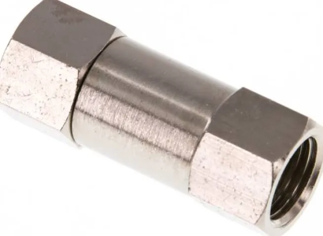 Rückschlagventil, G 1/4", PN 10, Messing vernickelt