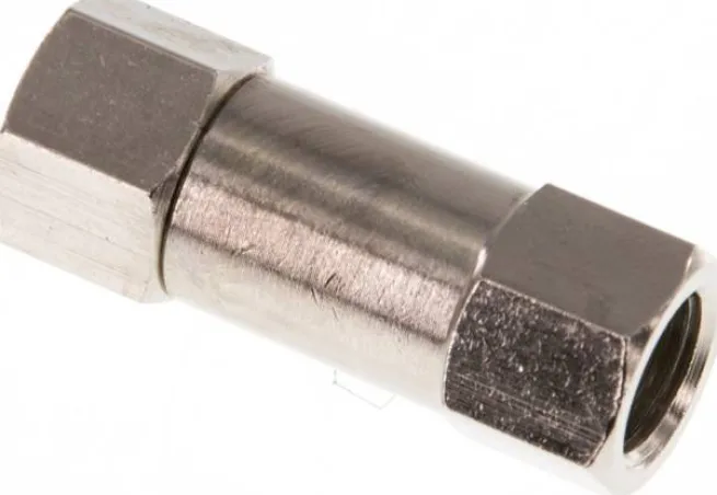 Rückschlagventil, G 1/8", PN 10, Messing vernickelt