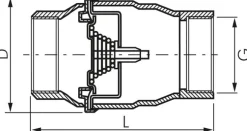 Rückschlagventil (leicht), G 1/2", PN 16, 1.4401