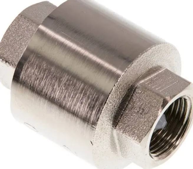 Rückschlagventil (leicht), G 3/8", PN 12, Messing vernickelt