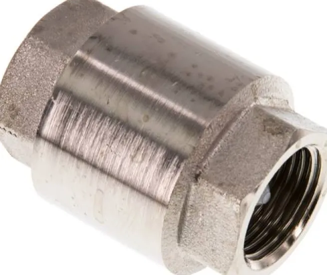 Rückschlagventil (leicht), G 1/2", PN 12, Messing vernickelt