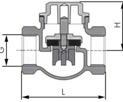 Rückschlagventil (leicht), G 1/2", PN 6, Polypropylen