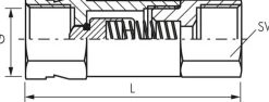 Rückschlagventil (Messing) G 1" (AG), PN 16