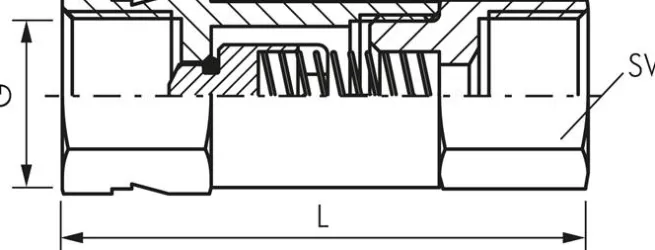 Rückschlagventil (Messing) G 1" (AG), PN 16